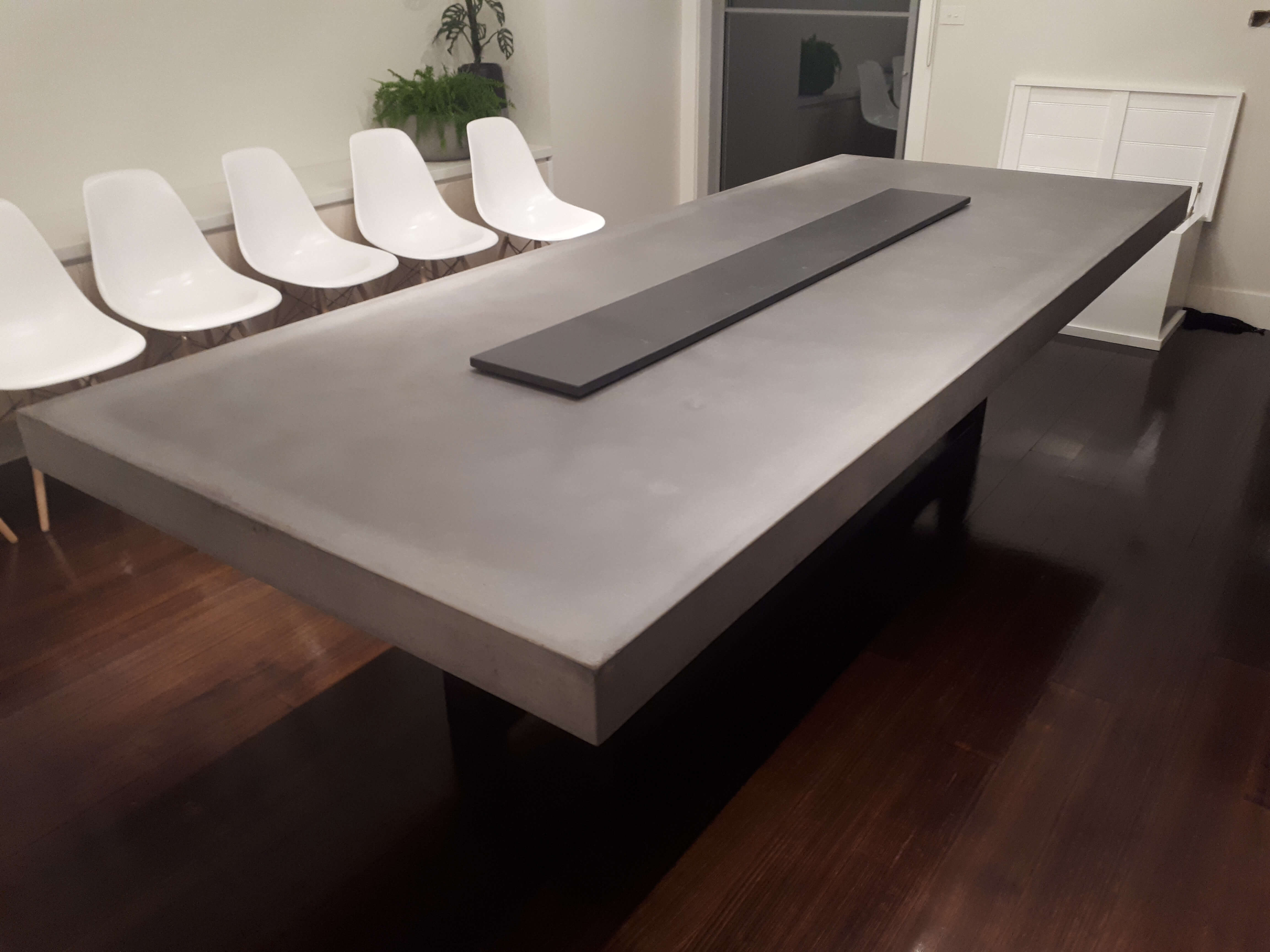 faux concrete dining room table